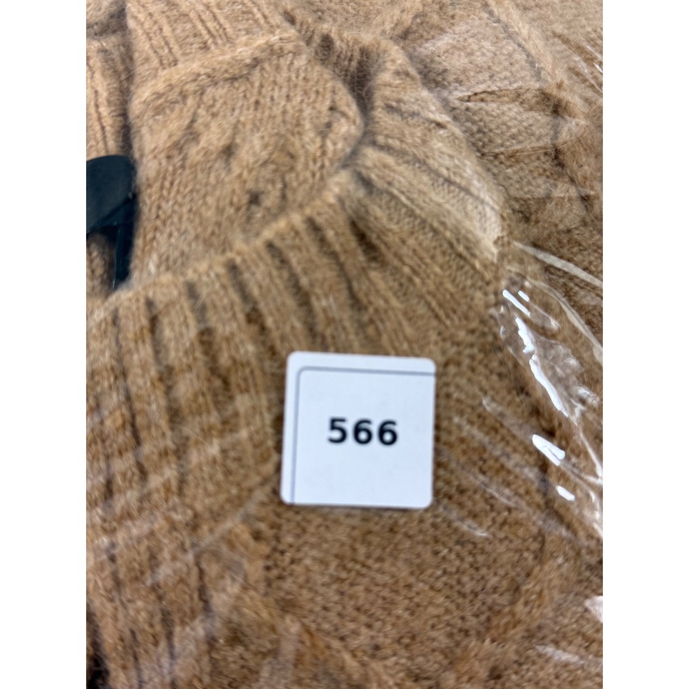 J.Crew Camel Merino Wool Alpaca Sweater Dress S/M Midi Cable Knit Cozy Fall - Picture 8 of 8